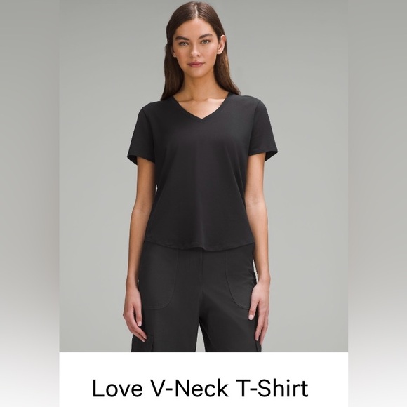 COPY - Black Lululemon V-neck tee - Picture 1 of 6